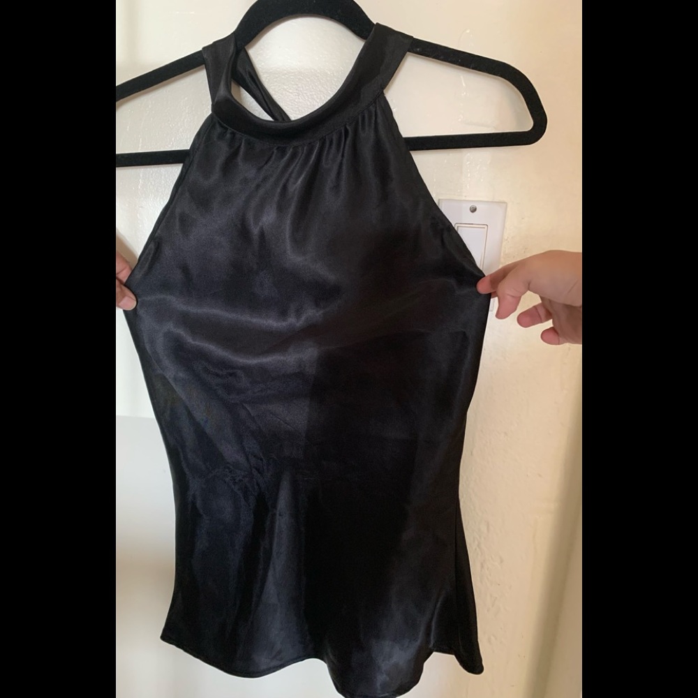 4 for $20 - Black backless silky top